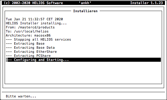 HELIOS Installer – Installieren