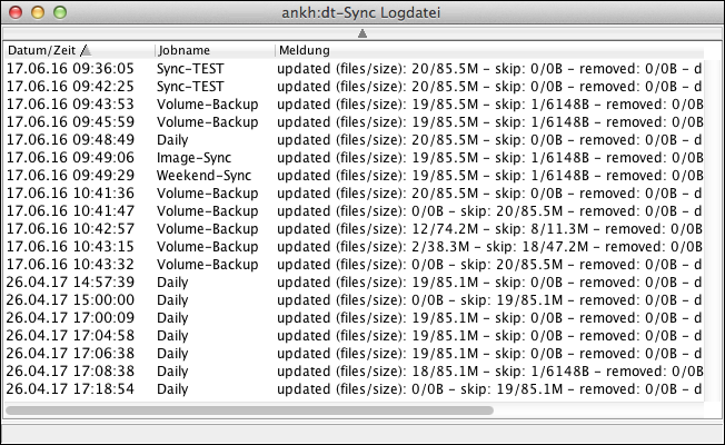 Beispiel einer Sync-Logdatei