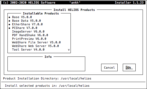 HELIOS Installer – First time installation