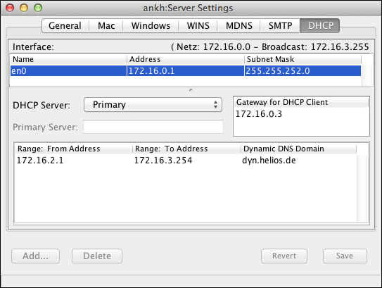 DHCP range with dynamic DNS update