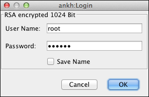 Login dialog