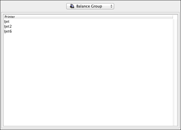 <code>Balance Group</code> printer connection