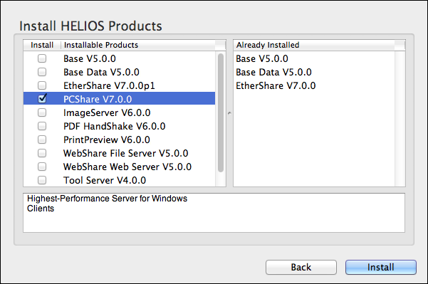 HELIOS Installer – Installable HELIOS products