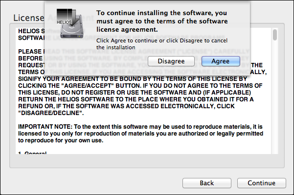 HELIOS Installer – License Agreement