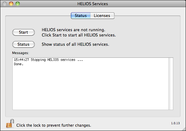 “HELIOS Services” – Stopping services