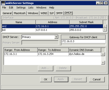 DHCP range with dynamic DNS update
