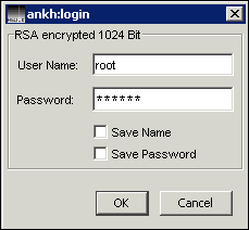 Login dialog (<code>Save Password</code> option active)