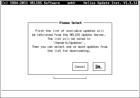 The “Download Updates” dialog