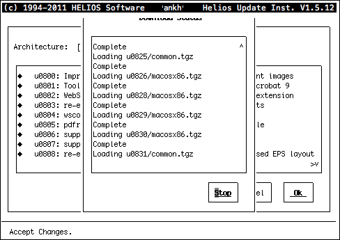 The “Download Status” list