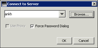 Selecting a HELIOS Admin server via TCP/IP