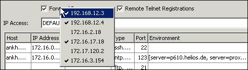 Selecting NICs in the <code>MDNS</code> tab