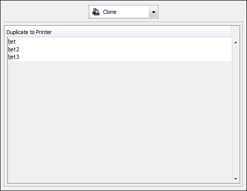 <code>Clone</code> printer connection