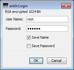 Login dialog (<code>Save Password</code> option available)