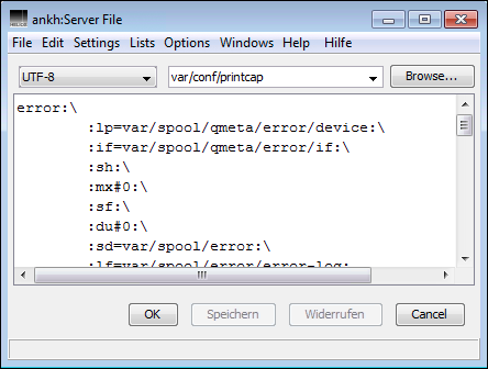 “Server File” text editor window