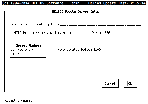 HELIOS Update Installer – HELIOS Update Server Setup