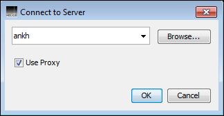 Selecting a HELIOS Admin server via TCP/IP