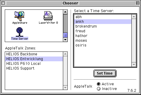 Selecting a time server for time adjustment