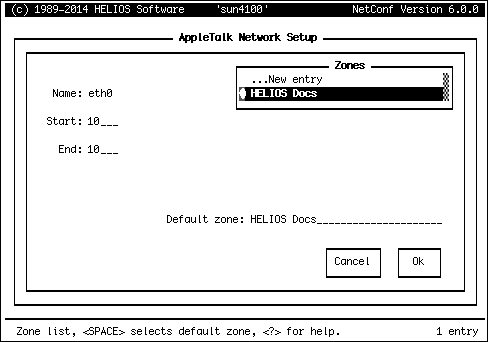 Saving the settings in the interface dialog