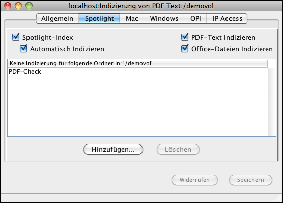 Volumeeinstellungen in HELIOS Admin