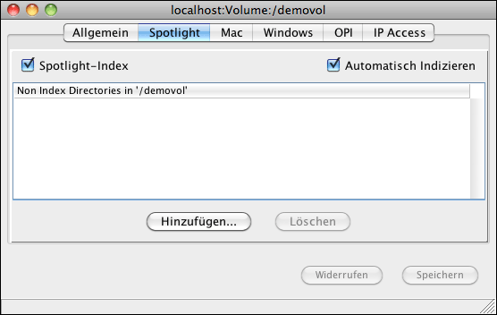 Volumeeinstellungen in HELIOS Admin