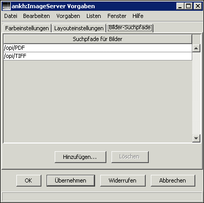 <code>Bilder-Suchpfade</code> für den OPI-Server festlegen