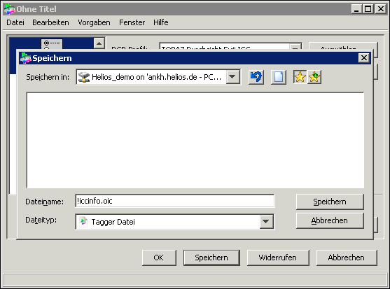 Sichern einer ICC-Infodatei