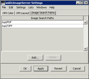 Defining <code>Image Search Paths</code> preferences