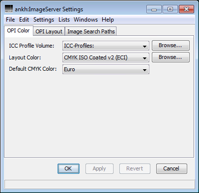 Defining <code>OPI Color</code> preferences