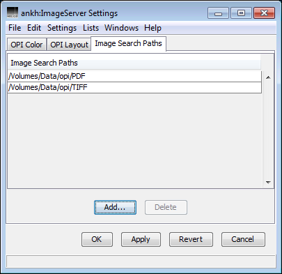 Defining <code>Image Search Paths</code> preferences