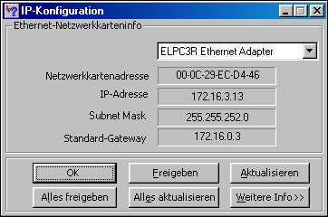 Fenster “IP-Konfiguration”