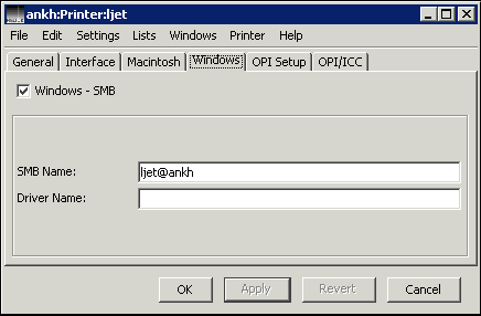 <code>Windows</code> tab on host “ankh”