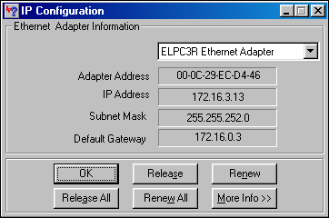 “IP Configuration” window (default)