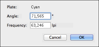 Changing halftone settings for a single separation plate