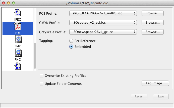 Setting up tagging instructions for PDF files