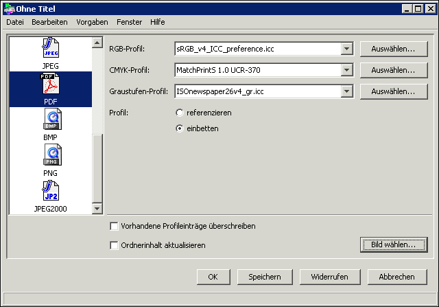 Tagging-Vorgaben für PDF-Dateien konfigurieren