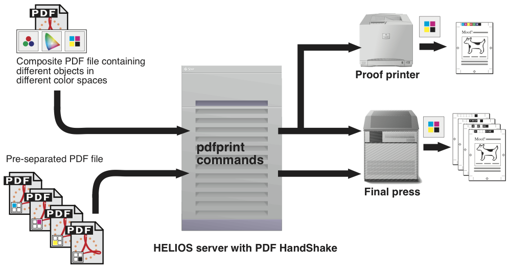 Printing PDF files directly from the server