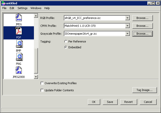 Setting up tagging instructions for PDF files