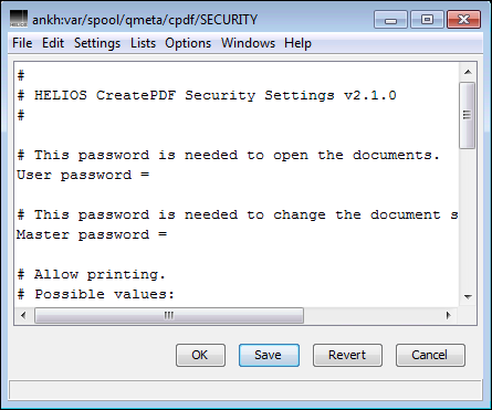 Select “SECURITY” file