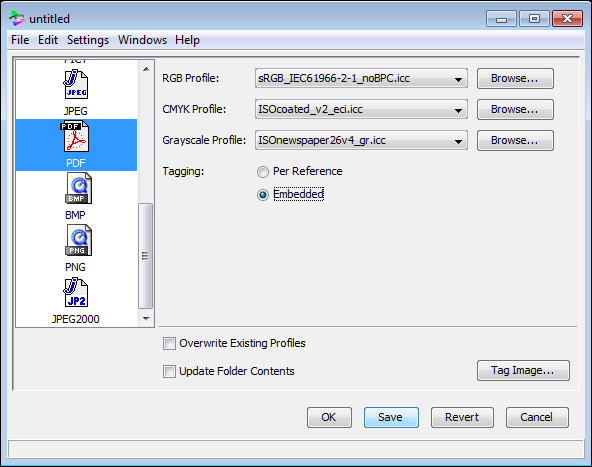 Setting up tagging instructions for PDF files