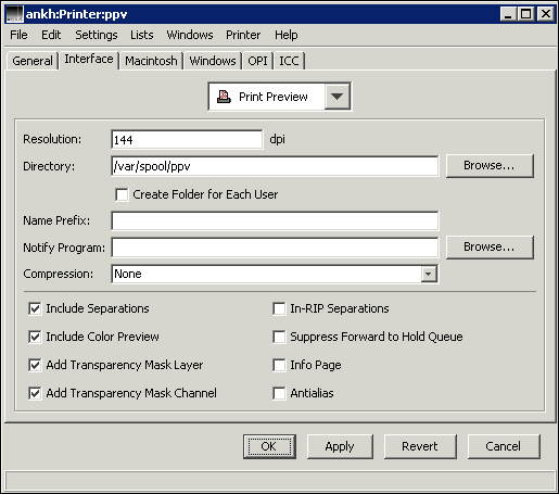 <code>Print Preview</code>
queue settings