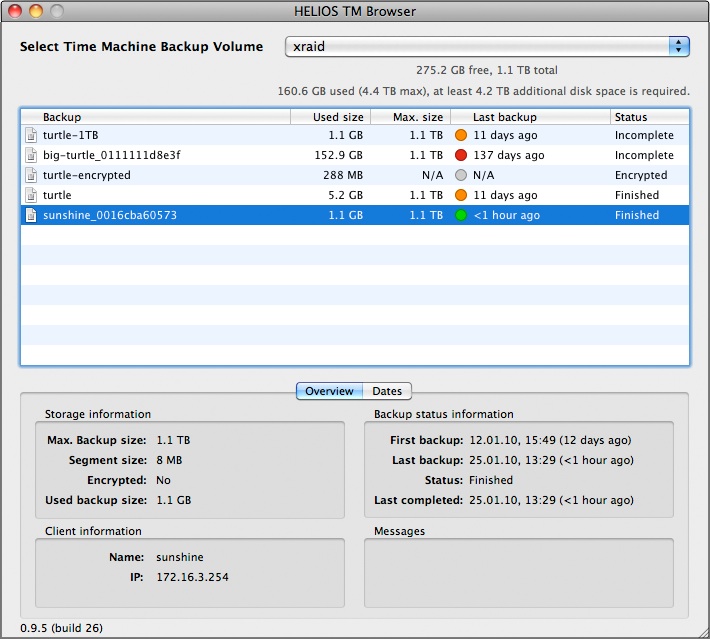 2. HELIOS TM Browser – Time-Machine-Backups auf EtherShare Volumes ...