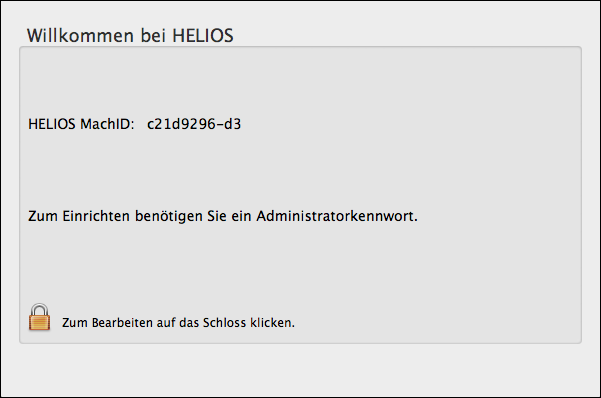 HELIOS Installer
(OS X) – Willkommen bei HELIOS