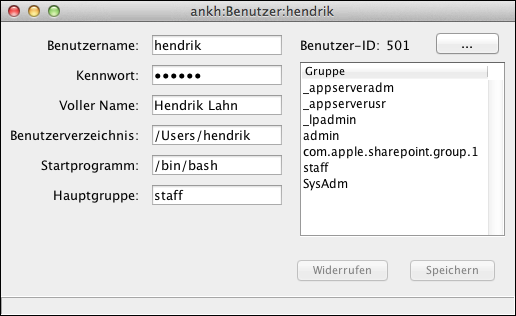 HELIOS Admin – Benutzerkonfiguration