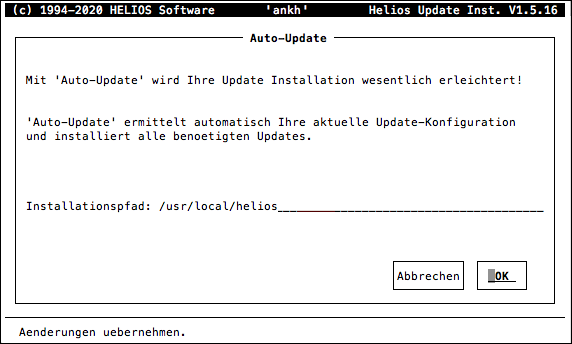 HELIOS Update Installer – Auto-Update