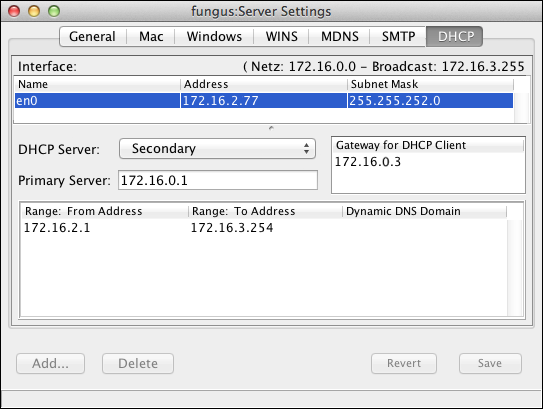 DHCP – Secondary DHCP server