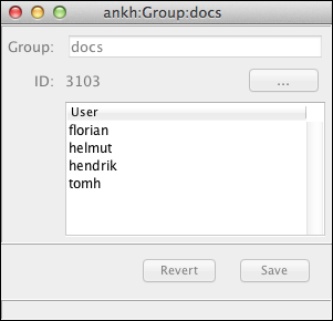 Group data for group “docs” on host “ankh”