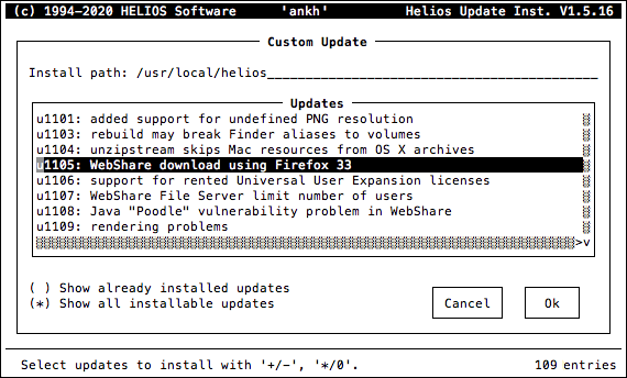 HELIOS Update Installer – Custom Update