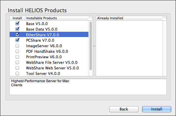 HELIOS Installer – Installable HELIOS products