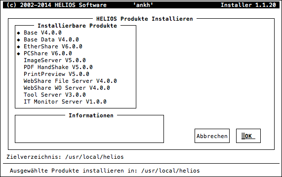 HELIOS
Installer – Erstinstallation