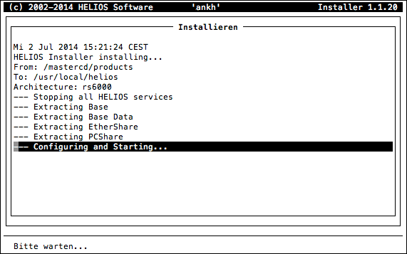 HELIOS Installer – Installieren